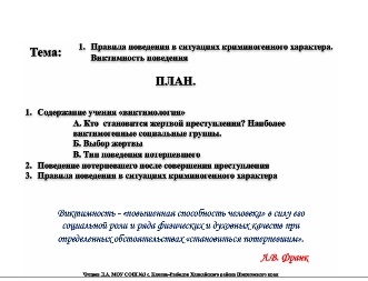 Контрольная работа по теме Криминогенные ситуации